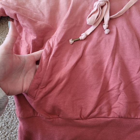 Young, Fabulous, & Broke Hoodie Women's Terra Cotta Ombre‎ Cowl Neck Size Medium - Picture 4 of 10